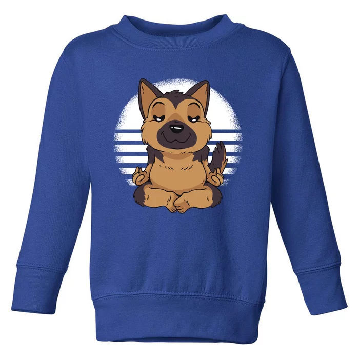 Ger Shepherd Yoga Namaste Gsd Lovers Dog Yoga Pose Gift Toddler Sweatshirt