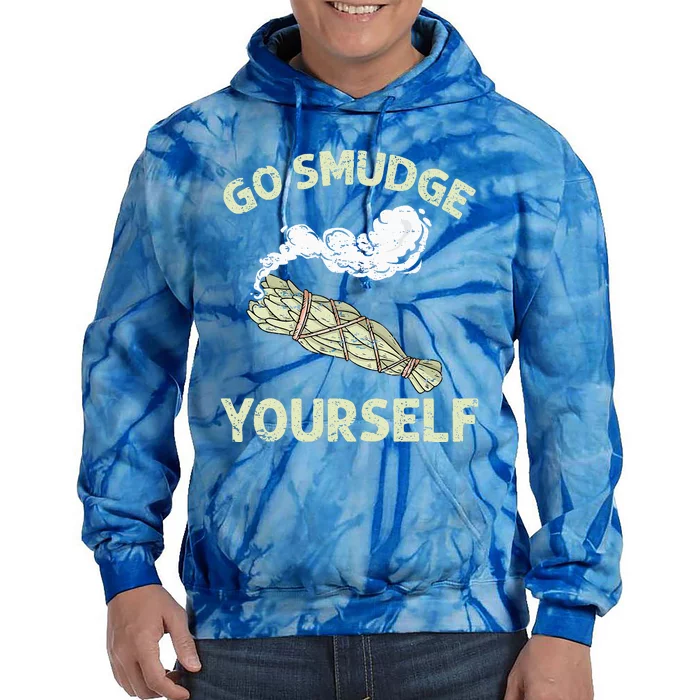 Go Smudge Yourself Native American Funny Smudging Feather Tie Dye Hoodie