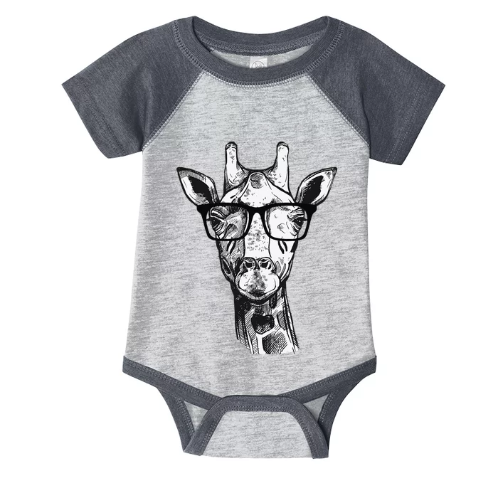 Giraffe Sunglasses Zoo Animal Lovers Safari Giraffes Infant Baby Jersey Bodysuit