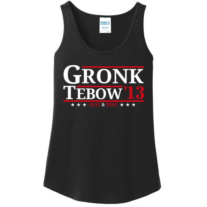 Gronk Tebow 13 Slay And Pray Ladies Essential Tank