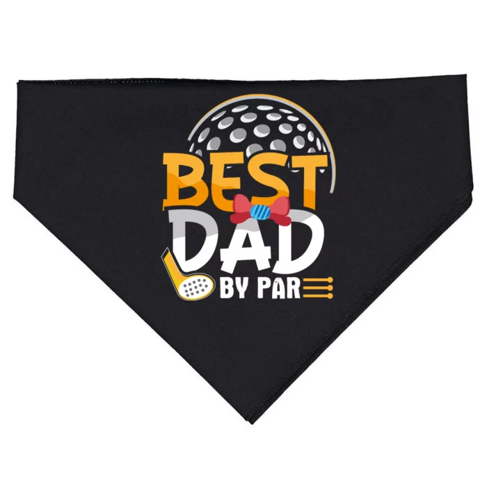 Fathers Day Best Dad By Par USA-Made Doggie Bandana