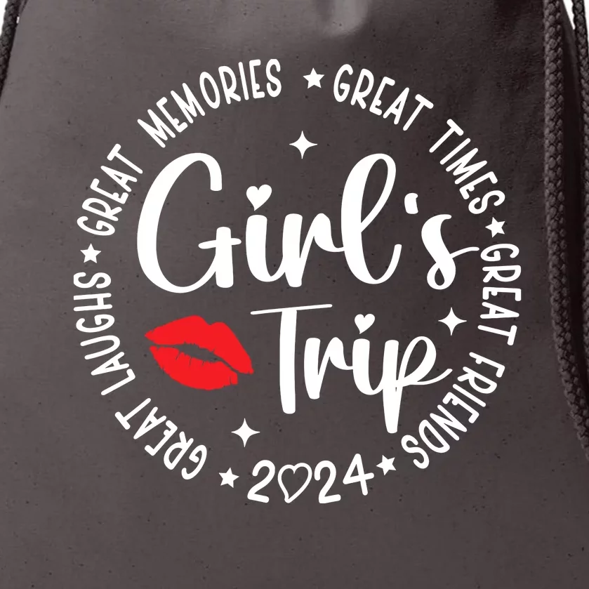 Girl Trip 2024 Weekend Vacation Matching Group Drawstring Bag