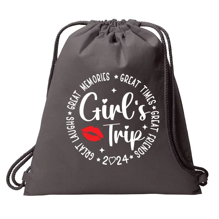 Girl Trip 2024 Weekend Vacation Matching Group Drawstring Bag