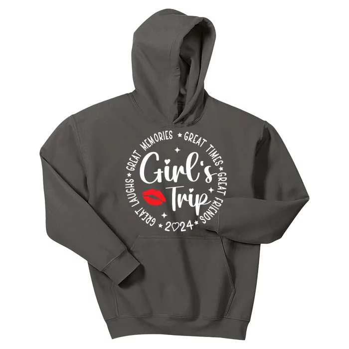 Girl Trip 2024 Weekend Vacation Matching Group Kids Hoodie