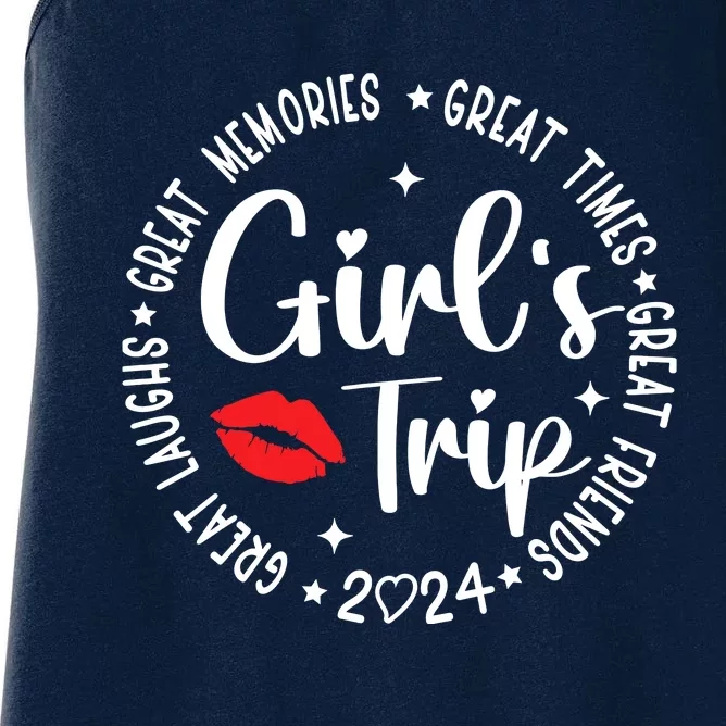 Girl Trip 2024 Weekend Vacation Matching Group Women's Racerback Tank