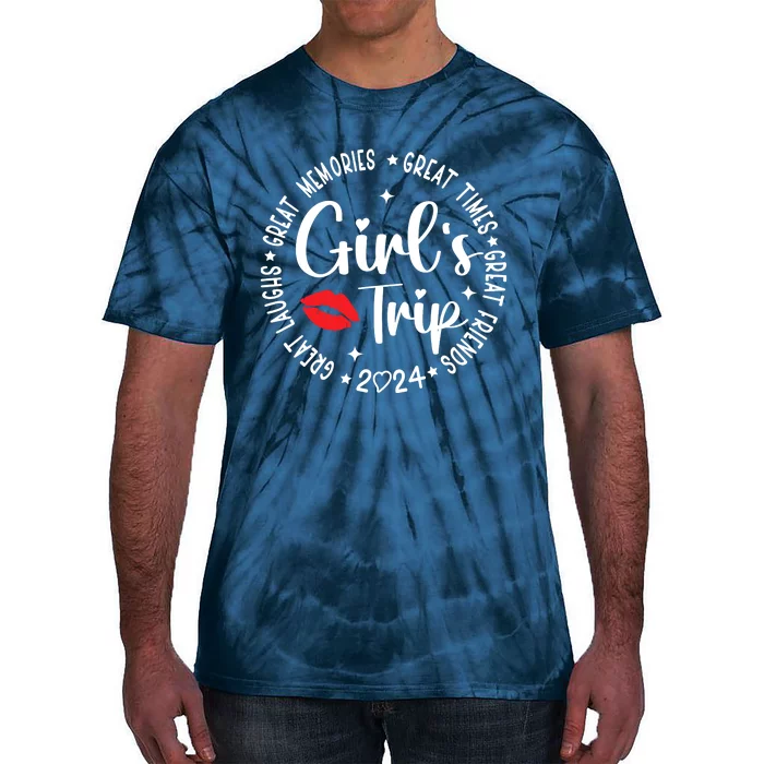 Girl Trip 2024 Weekend Vacation Matching Group Tie-Dye T-Shirt