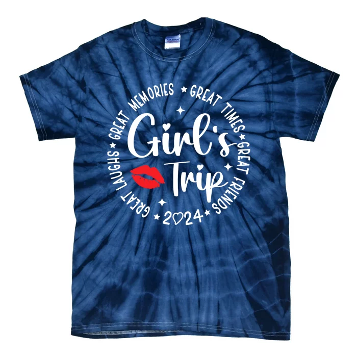 Girl Trip 2024 Weekend Vacation Matching Group Tie-Dye T-Shirt