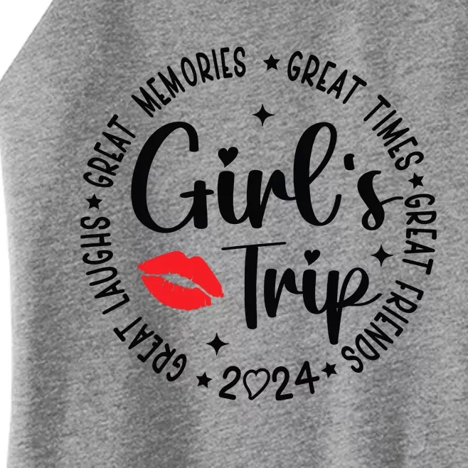 Girl Trip 2024 Weekend Vacation Matching Group Women’s Perfect Tri Rocker Tank