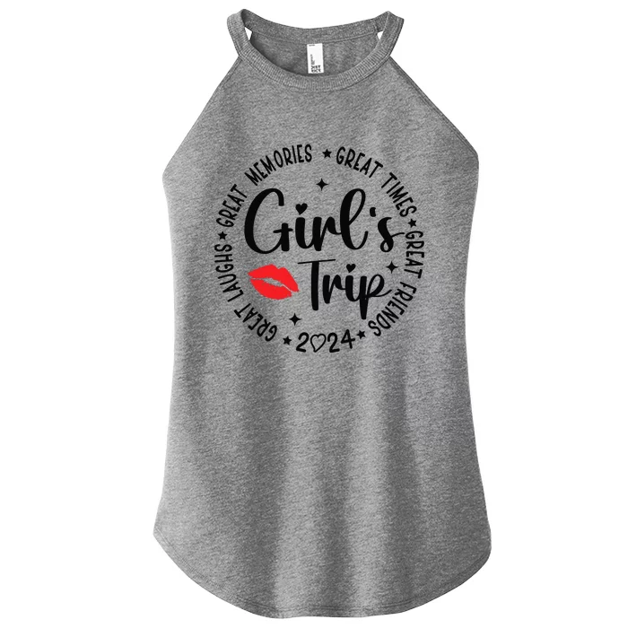 Girl Trip 2024 Weekend Vacation Matching Group Women’s Perfect Tri Rocker Tank