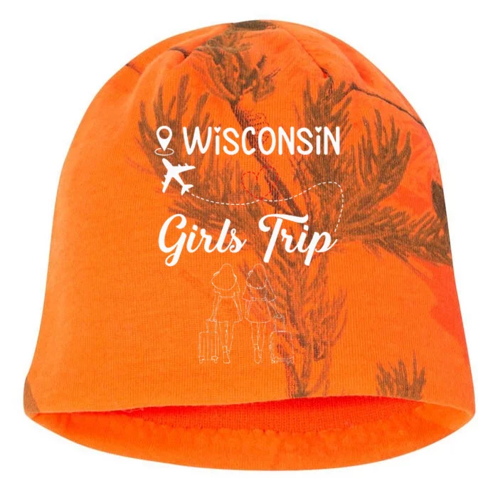 Girl Trip 2024 Wisconsin Weekend Vacation Kati - Camo Knit Beanie