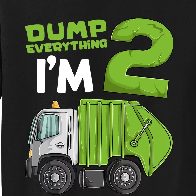 Garbage Truck 2nd Birthday Boy Tall Sweatshirt