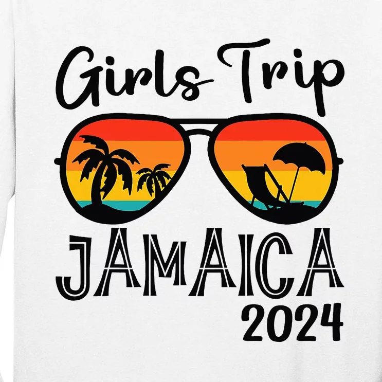 Girl Trip 2024 Weekend Jamaica Vacation Matching Tall Long Sleeve T-Shirt