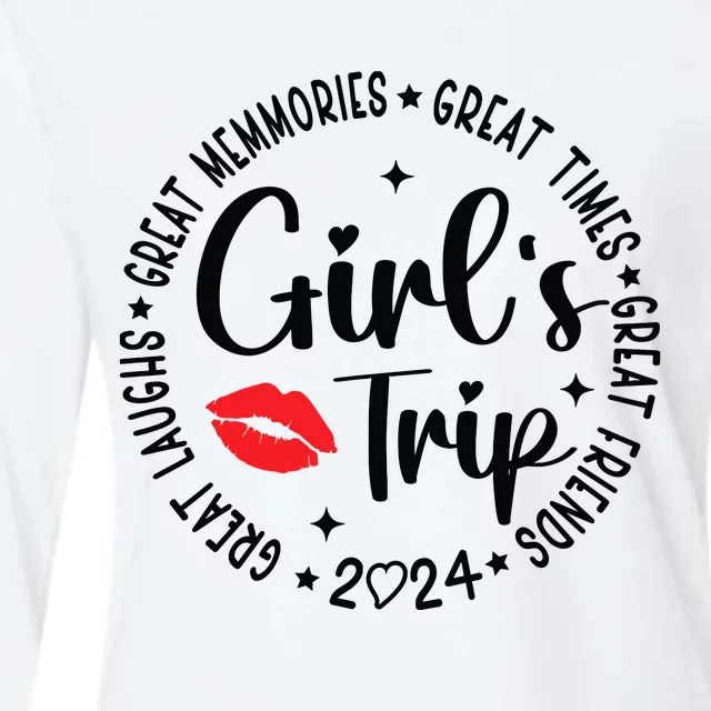 Girl Trip 2024 Wo Weekend Vacation Matching Womens Cotton Relaxed Long Sleeve T-Shirt