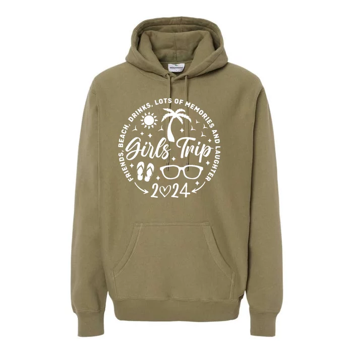 Girl Trip 2024 Girl Vacation Weekend Trip Premium Hoodie