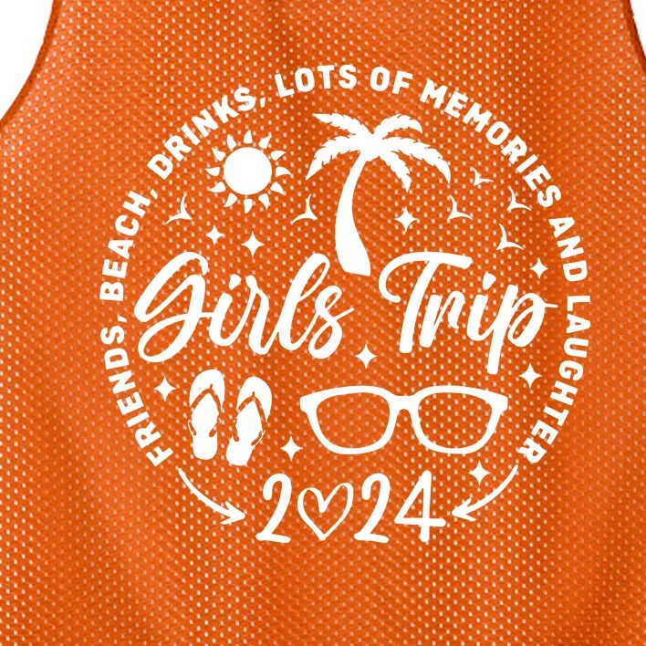 Girl Trip 2024 Girl Vacation Weekend Trip Mesh Reversible Basketball Jersey Tank