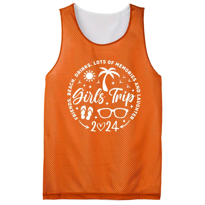 Girl Trip 2024 Girl Vacation Weekend Trip Mesh Reversible Basketball Jersey Tank