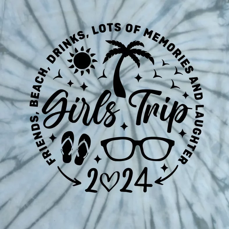 Girl Trip 2024 Girl Vacation Weekend Trip Tie-Dye T-Shirt