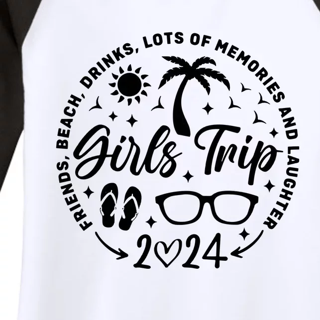 Girl Trip 2024 Girl Vacation Weekend Trip Women's Tri-Blend 3/4-Sleeve Raglan Shirt