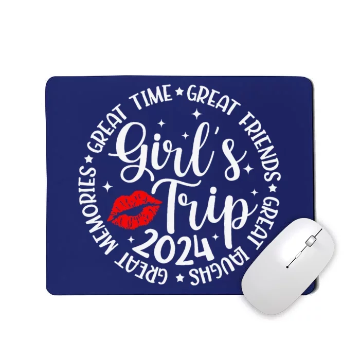 Girl Trip 2024 Funny Weekend Summer 2024 Vacation Matching Mousepad