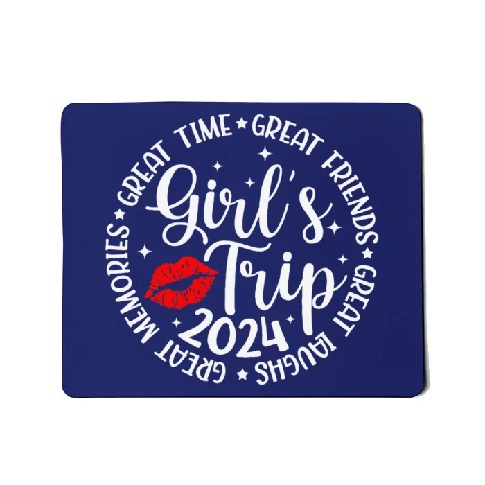 Girl Trip 2024 Funny Weekend Summer 2024 Vacation Matching Mousepad