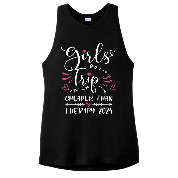 Girl Trip 2024 Funny Weekend Trip Summer 2024 Vacation Ladies Tri-Blend Wicking Tank