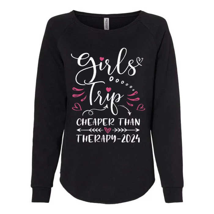 Girl Trip 2024 Funny Weekend Trip Summer 2024 Vacation Womens California Wash Sweatshirt