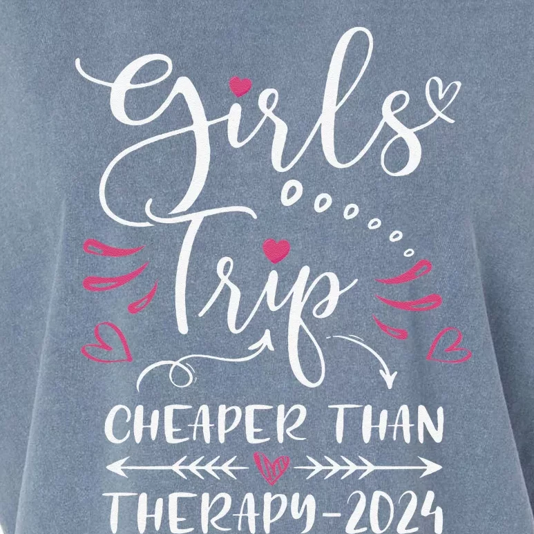 Girl Trip 2024 Funny Weekend Trip Summer 2024 Vacation Garment-Dyed Women's Muscle Tee