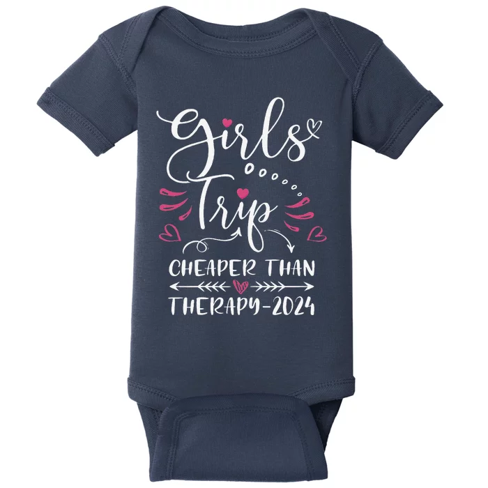 Girl Trip 2024 Funny Weekend Trip Summer 2024 Vacation Baby Bodysuit