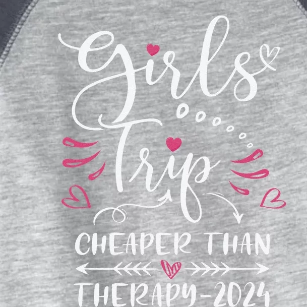 Girl Trip 2024 Funny Weekend Trip Summer 2024 Vacation Toddler Fine Jersey T-Shirt