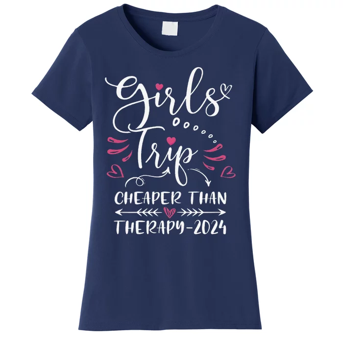 Girl Trip 2024 Funny Weekend Trip Summer 2024 Vacation Women's T-Shirt