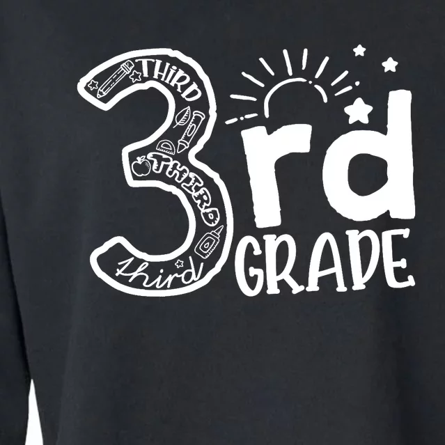 Going To 3rd Grade Teacher Squad and Third Grade Boy Girl Cropped Pullover Crew