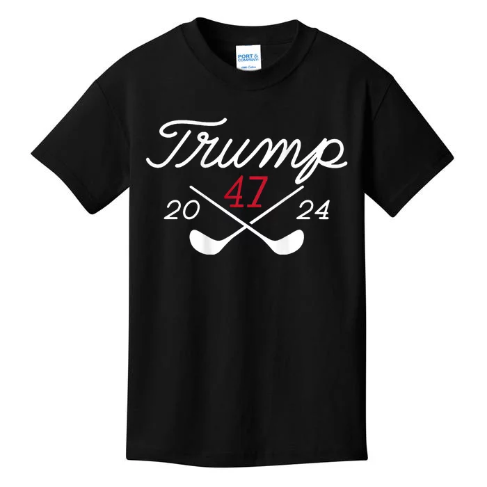 Golf Trump 47 2024 Kids T-Shirt