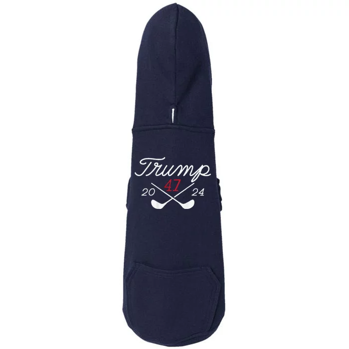 Golf Trump 47 2024 (On Back) Doggie 3-End Fleece Hoodie