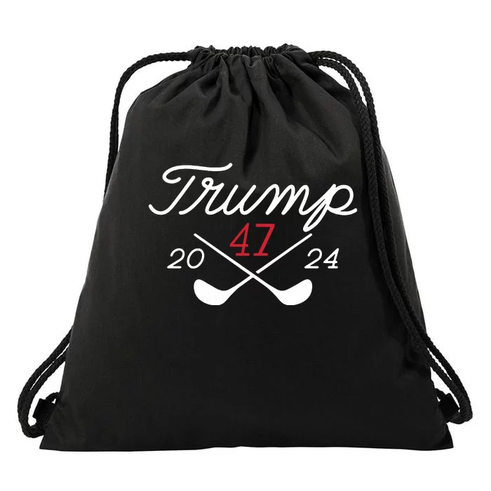 Golf Trump 47 2024 On Back Drawstring Bag