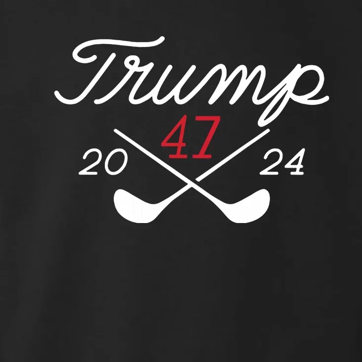 Golf Trump 47 2024 On Back Toddler Hoodie