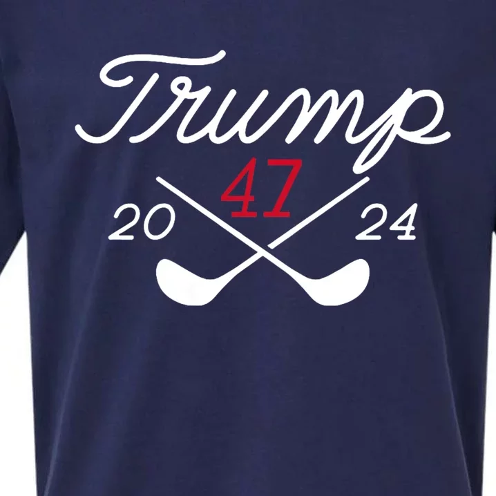 Golf Trump 47 2024 Sueded Cloud Jersey T-Shirt