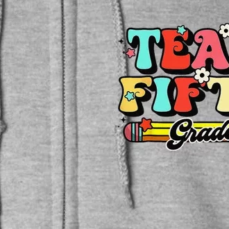 Groovy Team 5th Grade First Day Of School Back To School Full Zip Hoodie