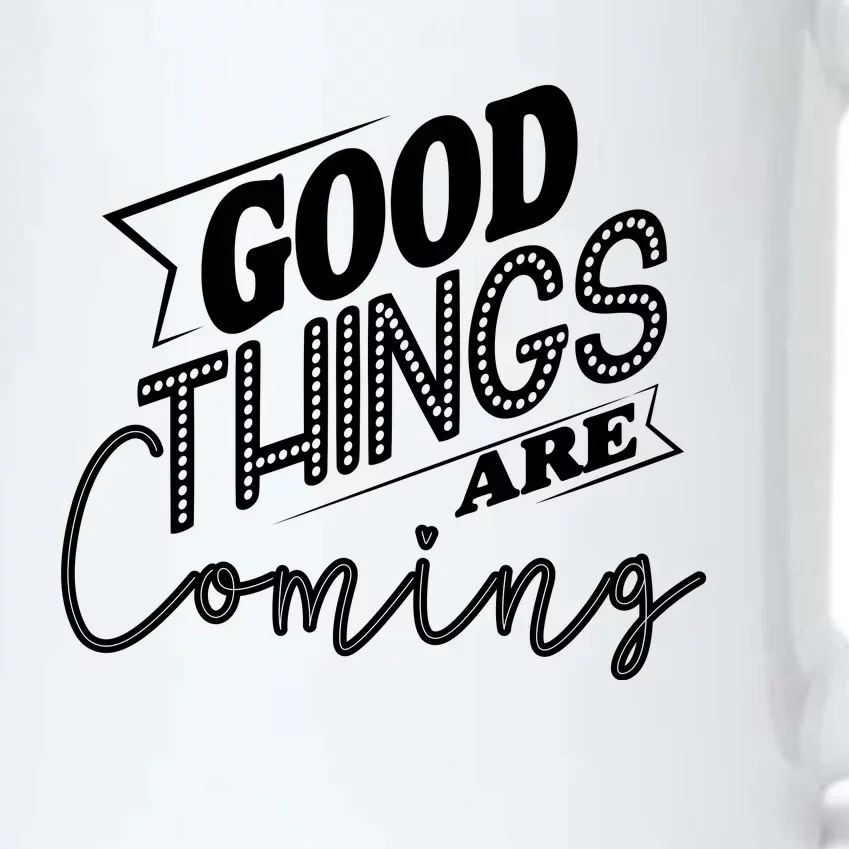 Good Things Are Coming Black Color Changing Mug