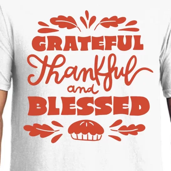 Grateful Thankful And Blessed Thanksgiving Pajama Set