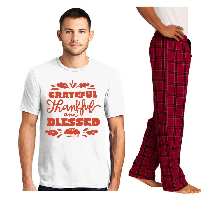 Grateful Thankful And Blessed Thanksgiving Pajama Set