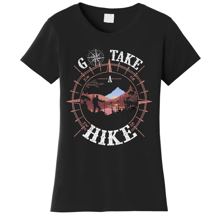 Go Take A Hike Hiking Camping Lovers Funny Outdoors Women's T-Shirt