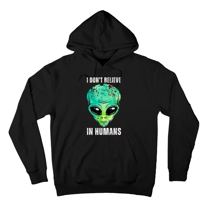 Green Turquoise Alien Face Halloween Costume Hoodie