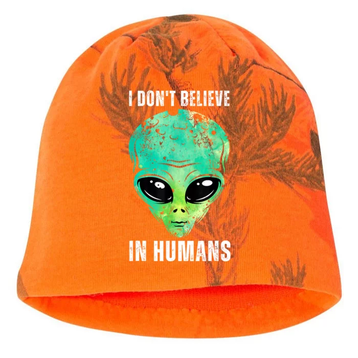 Green Turquoise Alien Face Halloween Costume Kati - Camo Knit Beanie