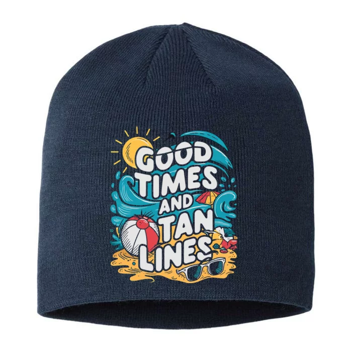 Good Times And Tan Linesv 8 1/2in Sustainable Knit Beanie