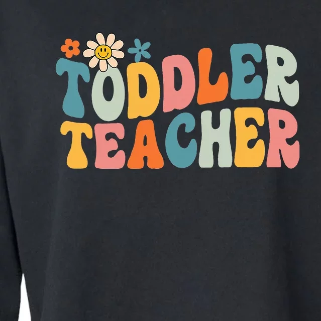 Groovy Teacher Appreciation Back To School Cropped Pullover Crew