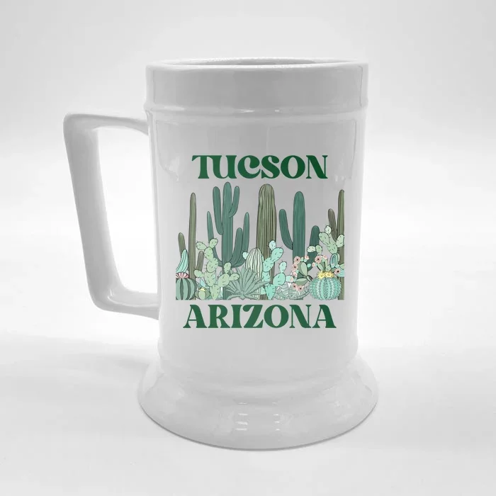 Green Tucson Arizona Cactus Great Gift Front & Back Beer Stein