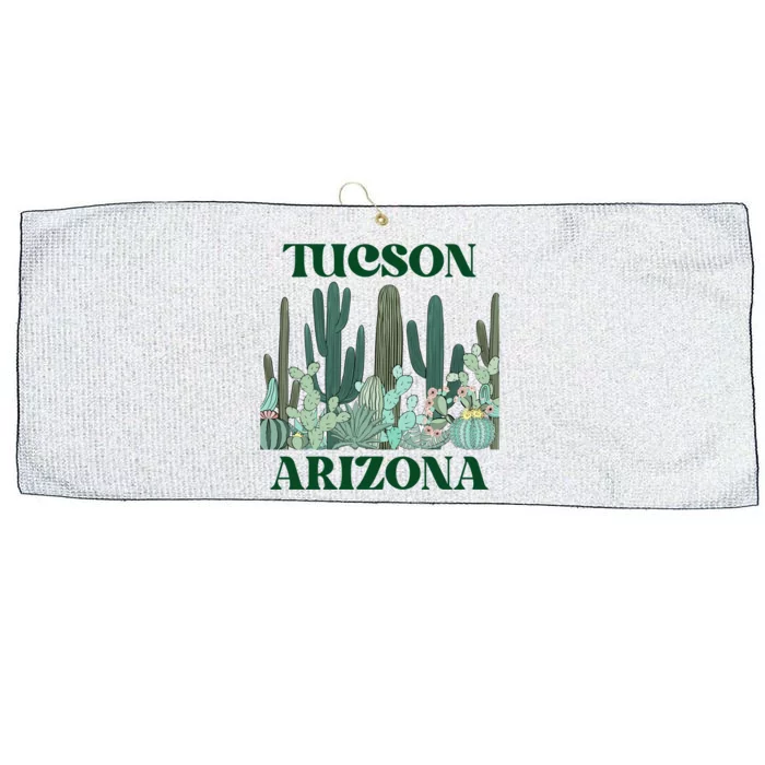 Green Tucson Arizona Cactus Great Gift Large Microfiber Waffle Golf Towel