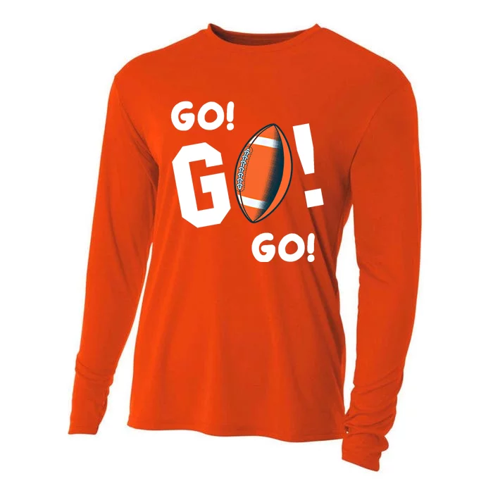 Go Touchdown American Football Sport Tournamet Mom Dad Gift Cooling Performance Long Sleeve Crew