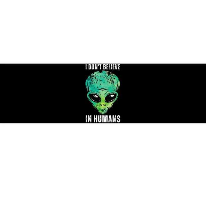 Green Turquoise Alien Face Halloween Costume Bumper Sticker