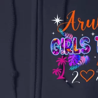 Girl Trip Aruba 2024 Weekend Hello Summer 2024 Vacation Full Zip Hoodie